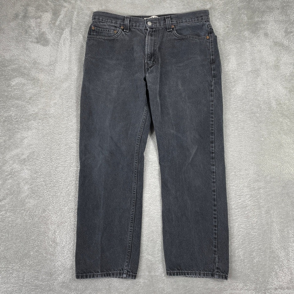Levis 505 Jeans Mens 34 Black Regular Fit Straight Leg Denim Workwear Skater